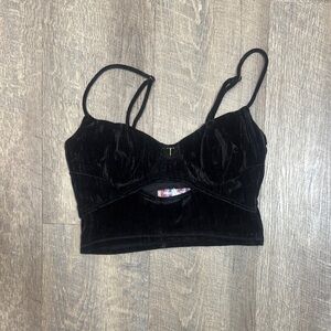 Urban Outfitters Black Bustier Crop Top